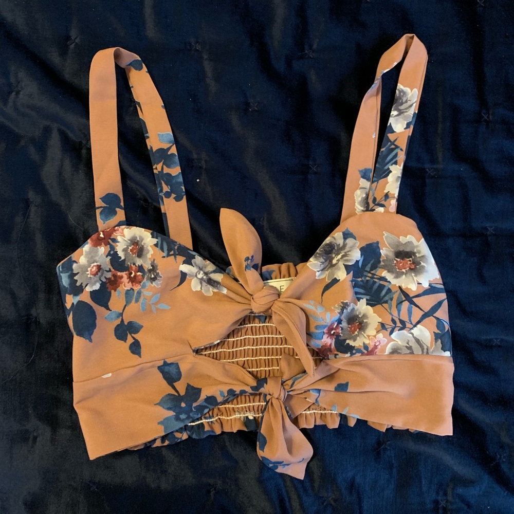 LF floral tank crop top